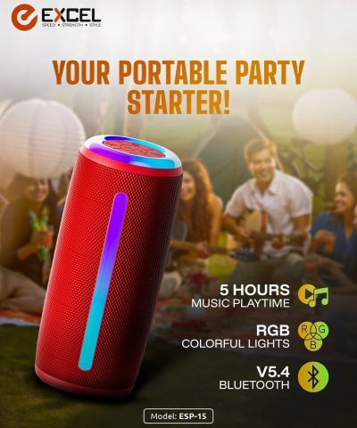 Excel ESP-15 Bluetooth Wireless RGB Speaker