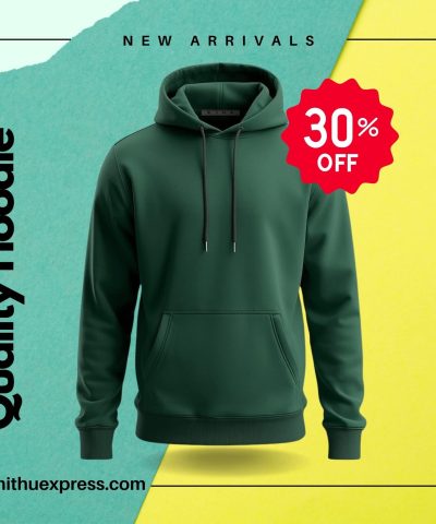 Green Color Premium Export Quality Hoodie