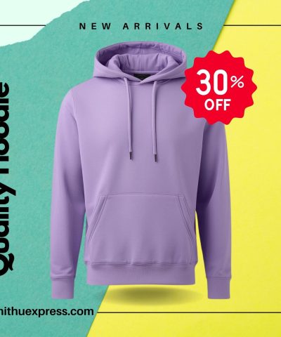 Lavender Color Premium Export Quality Hoodie