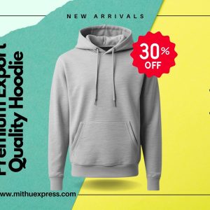 Ash Color Premium Export Quality Hoodie