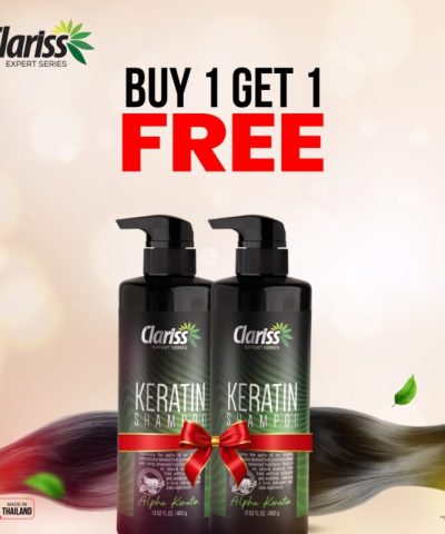 Clariss Keratin Shampoo Alpha Keratin 400gm (BOGO)