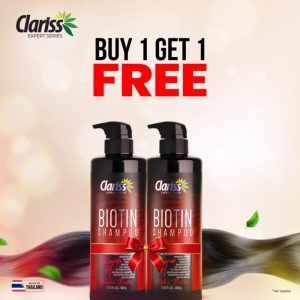 Clariss Biotin Shampoo Vitamin H Alpha Biotin (BOGO) 400gm