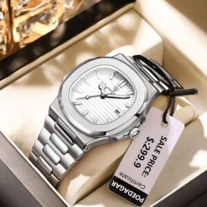 POEDAGAR Premium Luxury Men’s Watch-Silver