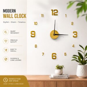 Premium 3D DIY Frameless Wall Clock