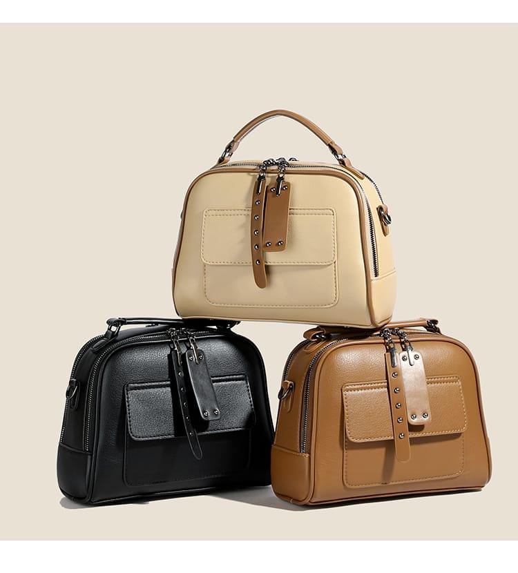 High end ladies' handbag multi-layer large capacity commuting bag(Coffee - Image 3