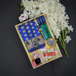 Premium Silk Katan Saree Combo Pack – Blue