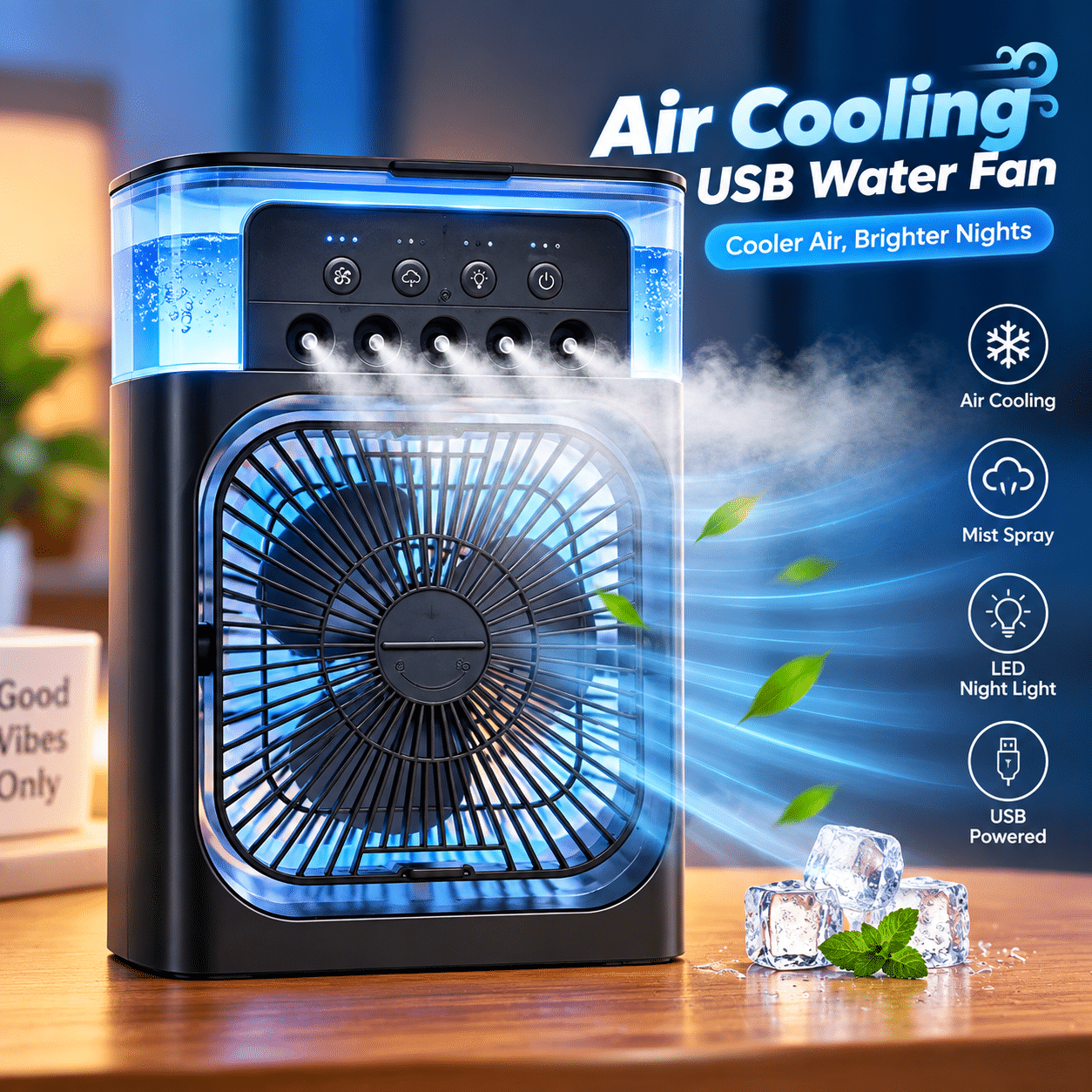 Extonic ET-C702 3-in-1 Air Cooler USB Fan