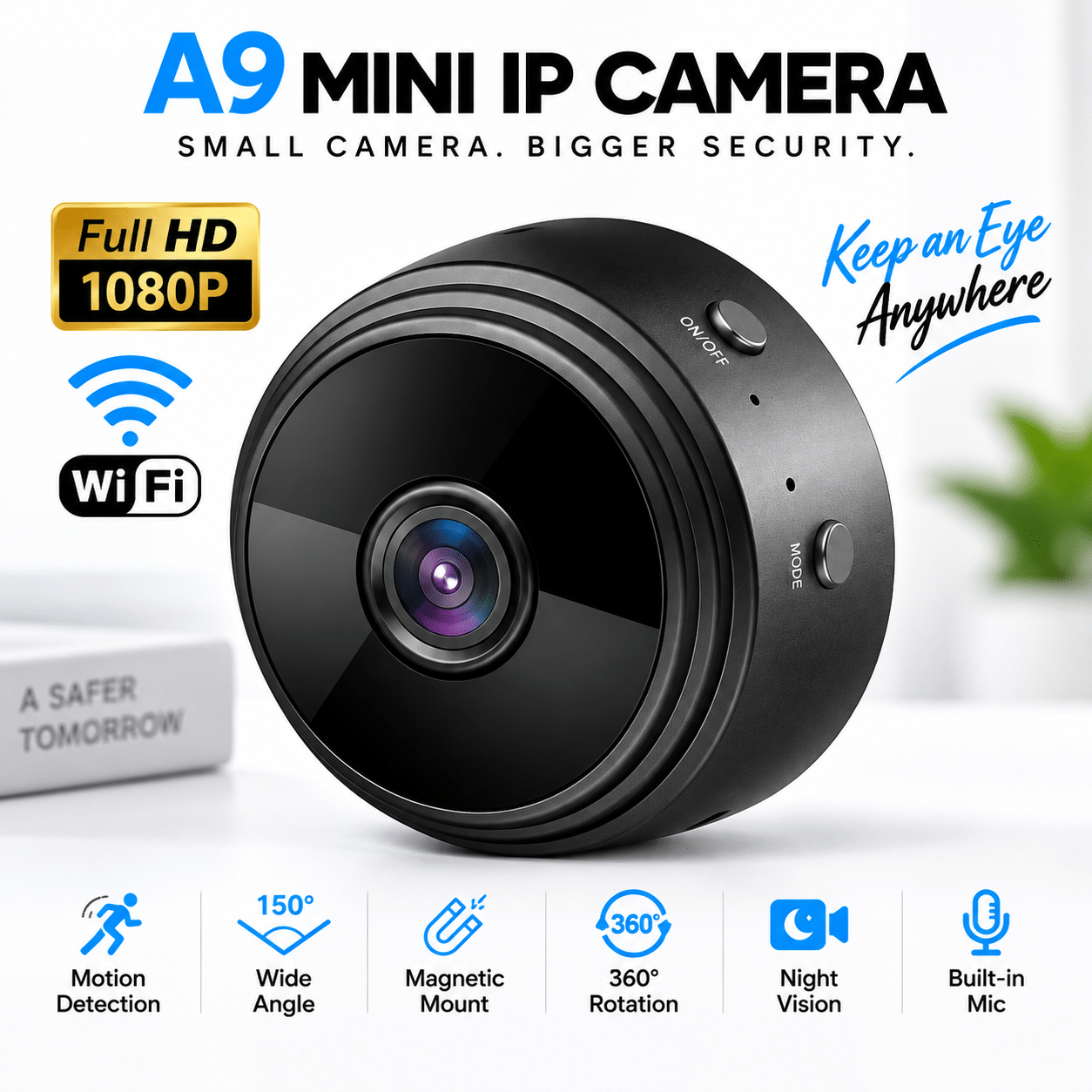 A9 Wi-Fi Night Vision Mini IP Camera